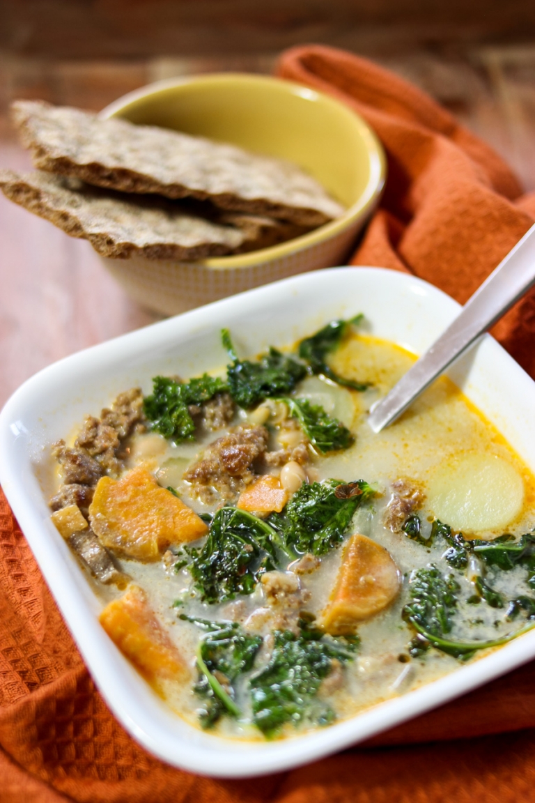Rustic Sausage, Potato and Kale Soup - Mommy Gone Healthy | A Lifestyle ...