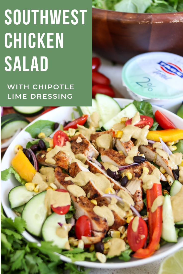 Southwest Chicken Salad with Chipotle Lime Dressing 